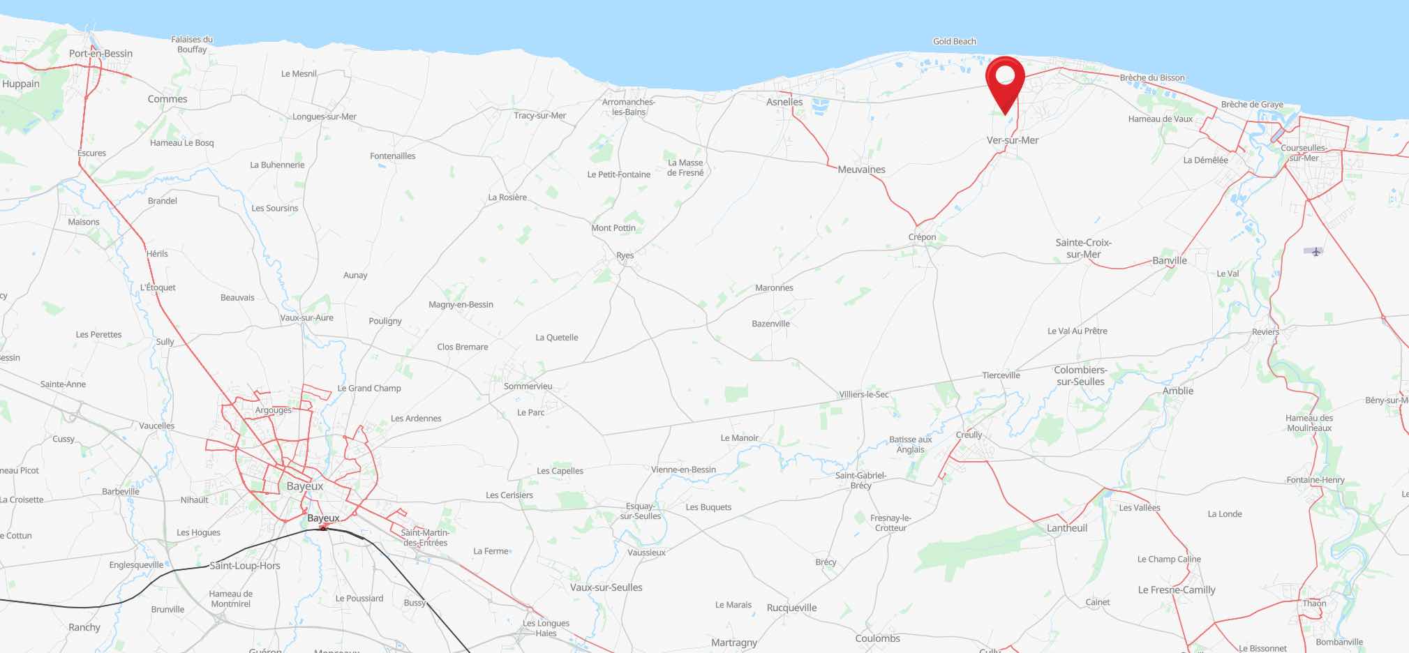 British Normandy Memorial - Map