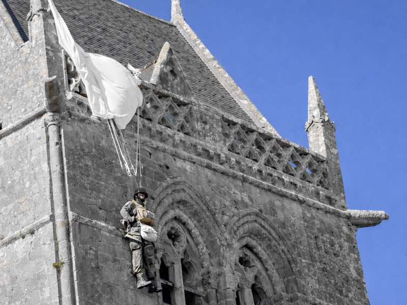 Sainte Mere Eglise - Paratrooper on the Church