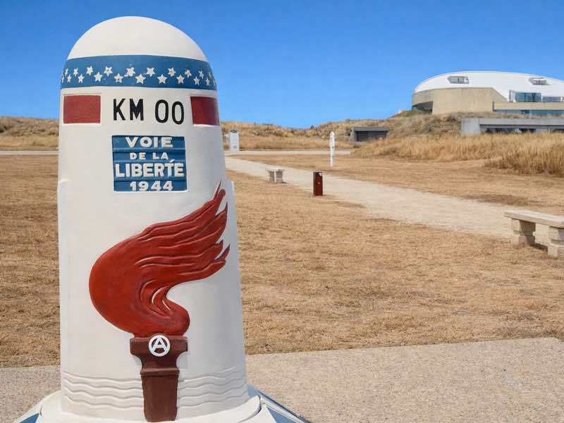 Utah Beach - Liberty Way Marker
